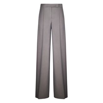 Max Mara Wide Trousers, female, Gray, Size: XS Pantalone lungo