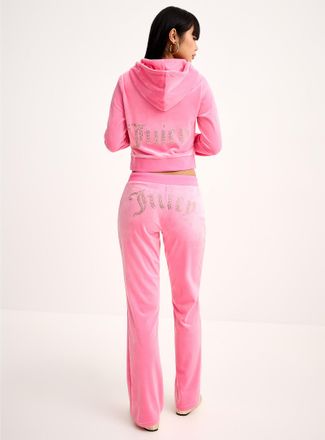 Juicy Couture Womens Sequined logo velvety straight-leg pant