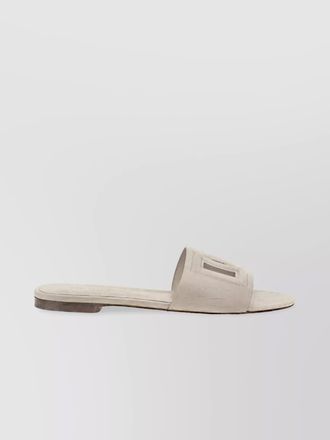 Dolce & Gabbana leather cutout flat sandals