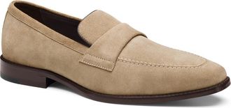 Johnston & Murphy Floyd Penny Loafer in Beige Suede at Nordstrom, Size 11.5