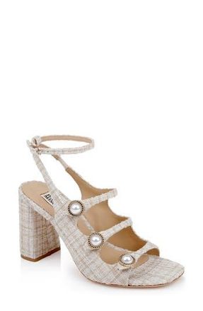 Badgley Mischka Vella Ankle Strap Sandal in Cream Multi at Nordstrom Rack, Size 6.5