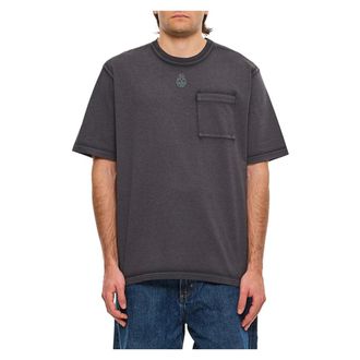 Alexander McQueen Alexander McQueen, T-Shirts, male, Gray, Size: S Maglietta girocollo a maniche corte