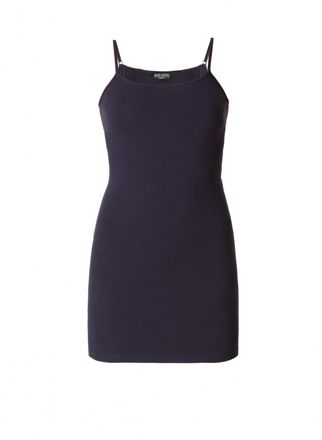 Base Level Longtop BASE LEVEL Yesterday, Damen, Gr. 36, blau (dunkelblau), Jersey, Obermaterial: 94% Baumwolle, 6% Elasthan, unifarben, figurbetont ca. Mitte Obe