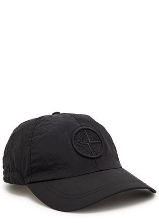 Stone Island Logo-embroidered Nylon cap - Black - L