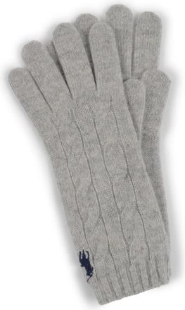 Polo Ralph Lauren Kasjmier Handschoenen WL Stijl - Dames - Handschoenen - Grijs - ONE Size - Kasjmier - Accessoires
