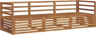 vidaXL Conjunto De Sof&aacute;s De Exterior 3 Uds. Natural Vidaxl