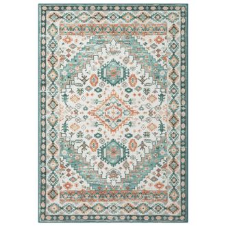 OEM Alfombra Para Dormitorio, Dise&ntilde;o Vintage, Base Antideslizante, Naranja Y Verde, 160x230cm