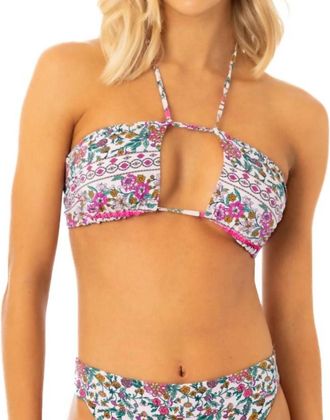 Maaji Ornamental Vintage Ronnie Bikini Top In Rosado