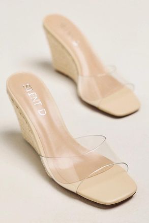 Silent D Kym Raffia Wedge Heels