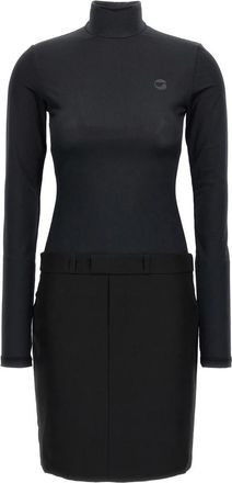 Coperni Hybrid Tailored Dress - Dames - Korte kleedjes - Zwart - XS - Leer - Kleedjes