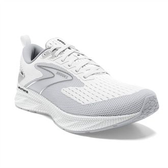 Brooks Mens Levitate 6 Running Shoes In Bright White/oyster Mushroom