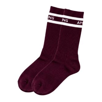 Anine Bing Sully Sporty Socks - - Underwear - Donna - Rosso - ONE SIZE