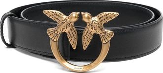 Pinko Love Birds Riem - Dames - Riemen - Zwart - XS - Leer - Accessoires