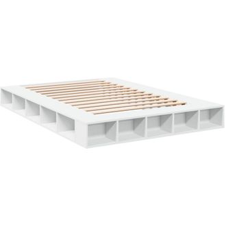 vidaXL Bed Frame without Mattress White 150x200 cm King Size Vidaxl