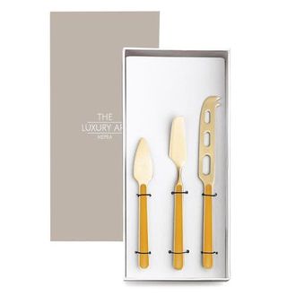 Mepra Fantasia Ice Gold Cheese Knives - 3 Pieces in Mustard at Nordstrom