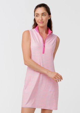 Cabana Life 1/4 Zip Sleeveless Sport Dress in Oasis at Nordstrom, Size X-Small