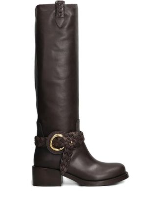 Zimmermann Helix braided buckle boots - Brown