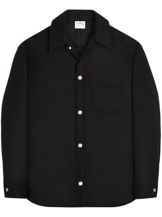 Courr&egrave;ges wool blend overshirt - Black