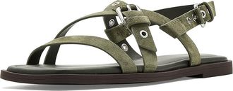 Rag & Bone Harlow Sandals Womens Sandals Olive Suede : EU 37.5 (US Womens 7.5) M