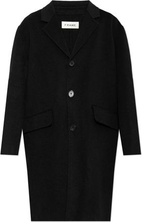 Frame Denim Double Face Wool Overcoat - Heren - Mantel - Zwart - M - Wol - Jassen