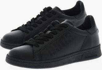 Dsquared2 Leather Low-Top Sneakers BOXER in Solid Color with Tone-on-T size 36