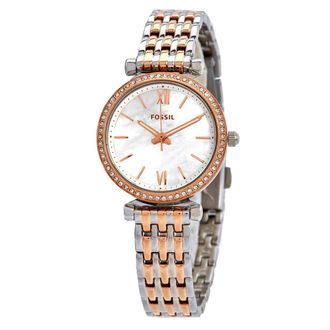 Fossil Carlie Mini Mother of Pearl Dial Two-tone Ladies Watch ES4649