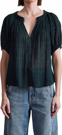 Apiece Apart Nori Esparta Short Sleeve Top In Green
