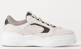 Fendi Sneakers Force Fendi in pelle e misto cotone jacquard