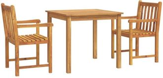 vidaXL 3 Piece Garden Dining Set Solid Wood Acacia Vidaxl