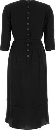 Prada Womens Dress Black Acetate Silk