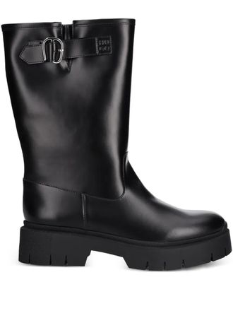 HUGO BOSS buckle-detail biker boots - Black