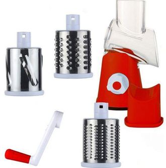 OEM Rallador Manual Con 3 Rodillos De Cuchillas Giratorias Para Verduras, Frutas, Carne, Cacahuetes, Frijoles Rojos