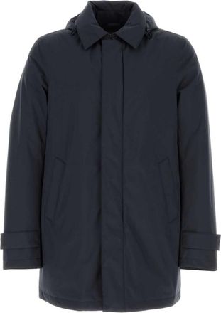 Herno Dark Blue Hood Parka Jacket