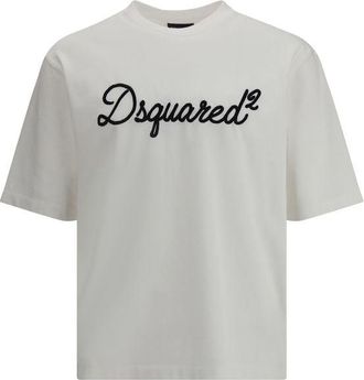 Dsquared2 Dsquared&sup2; Witte Katoenen T-Shirt