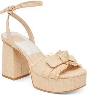 Dolce Vita Blithe Platform Sandal in Natural Raffia at Nordstrom Rack, Size 12