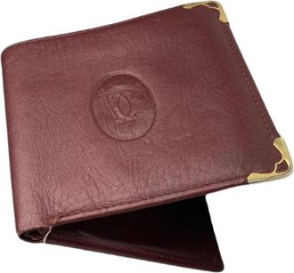 Cartier Pre-owned Vintage Portemonnee - Dames - Vintage Accessoires - Rood - ONE Size - Leer - Vintage