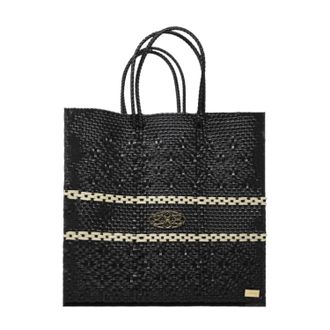 Lola's Bag Womens Medium Line Tote Bag In Black