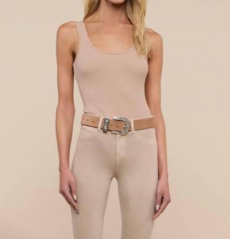 L'agence Nica Scoopneck Bodysuit In Cappuccino
