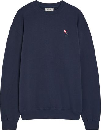 For&eacute;t For&eacute;t Embroidered Cotton Sweatshirt - Navy - Xxl