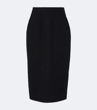 Dolce & Gabbana Cotton and linen-blend tweed pencil skirt