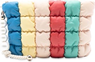 Chanel Womens Pre-owned Cc Multicolore Padded Lambskin Faux Pearl Clutch - Nude Leather - One Size