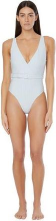 Onia Michelle One Piece in Pale Blue/white at Nordstrom, Size X-Small