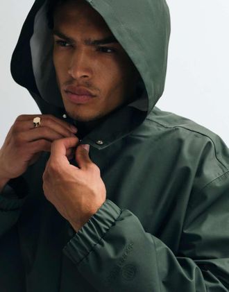 Asos impermeabile oversize in verde scuro