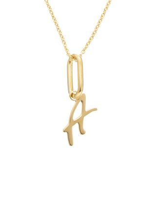 Meshmerise Silver 0.06 Ct. Tw. Diamond Initial Necklace