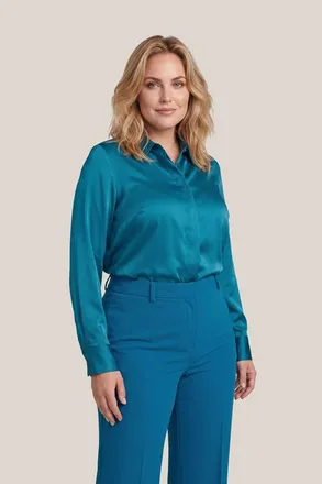 Mart Visser Maye Blouse Petrolblauw Maxi