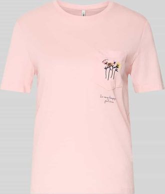 Only Regular Fit T-Shirt aus reiner Baumwolle Modell POLLY in Hellrosa, Gr&ouml;&szlig;e XL