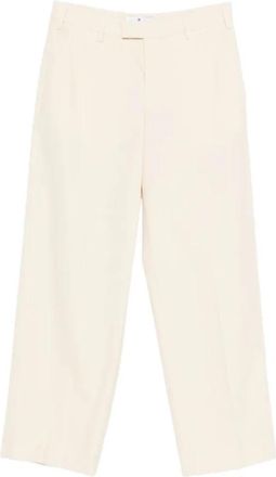 Pantaloni Torino Wijde broek - Dames - Wijde Broeken - Beige - XL - Leer - Broeken