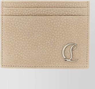 Christian Louboutin mooncrest card holder textured finish design