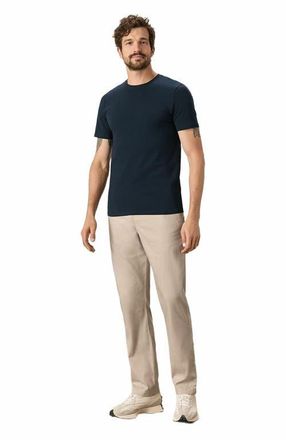 Pact Luxe Stretch Jersey Slim Crew Neck Tee in Midnight Blue at Nordstrom, Size X-Large