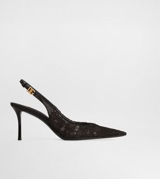 Dolce & Gabbana Lace Slingback - Woman Pumps And Slingback Black 36.5